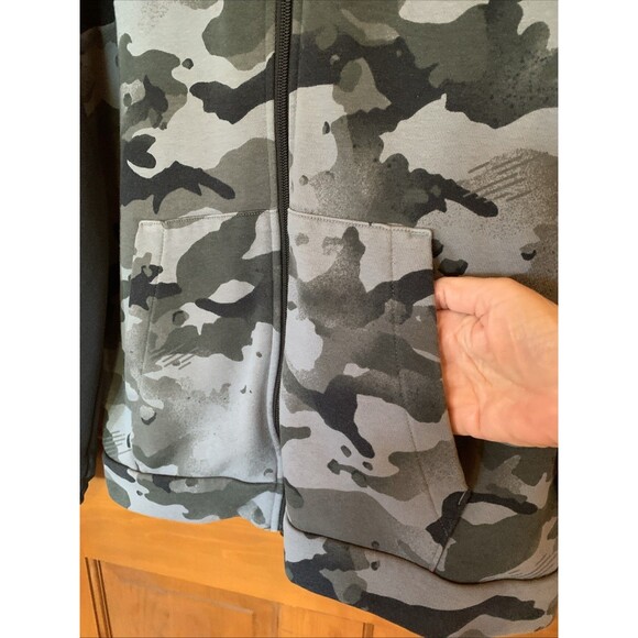 $90 Nike Mens Medium Full Zip Dri-Fit Jacket Hoodie Black Camo Gorpcore Outdoors - Picture 5 of 11